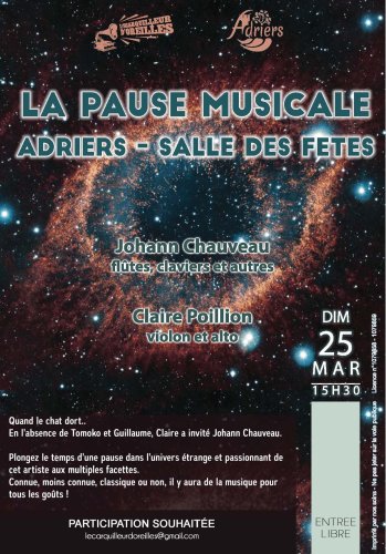 Pause Musicale - Salle des Fêtes d'Adriers (86) - 15h30