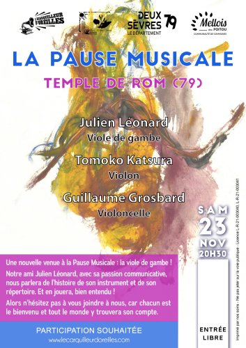 Pause Musicale - Temple de Rom (79) - 20h30