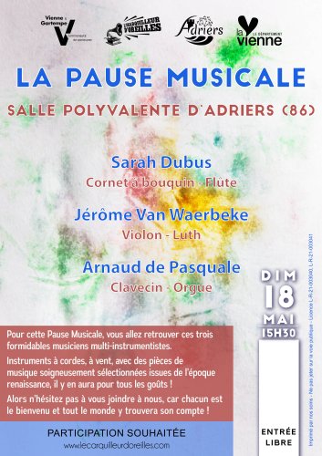 Pause Musicale - Salle des fêtes d'Adriers (86) - 15h30