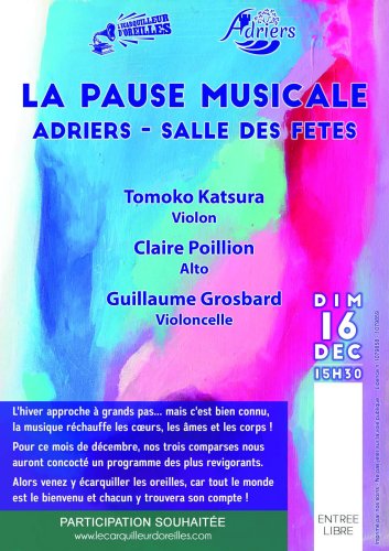 Pause Musicale - Salle des fêtes d'Adriers (86) - 15h30