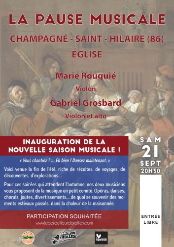 Pause Musicale - Eglise de Champagné-Saint-Hilaire (86) - 20h30