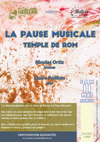 Pause Musicale - Temple de Rom (79) - 20h30