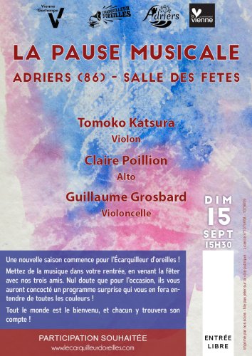 Pause Musicale - Salle des fêtes d'Adriers (86) - 15h30