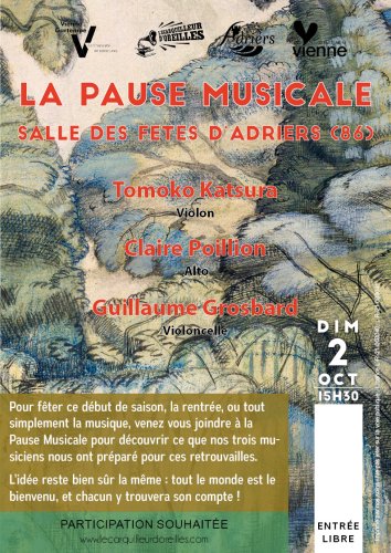 Pause Musicale - Salle des fêtes d'Adriers (86) - 15h30