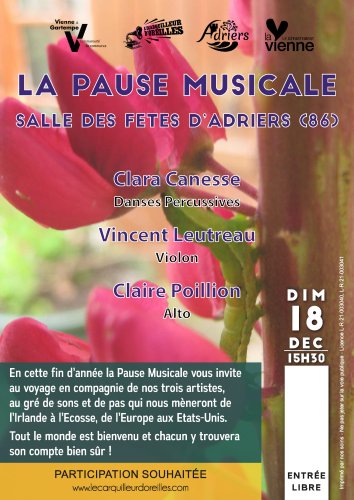Pause Musicale - Salle des fêtes d'Adriers (86) - 15h30